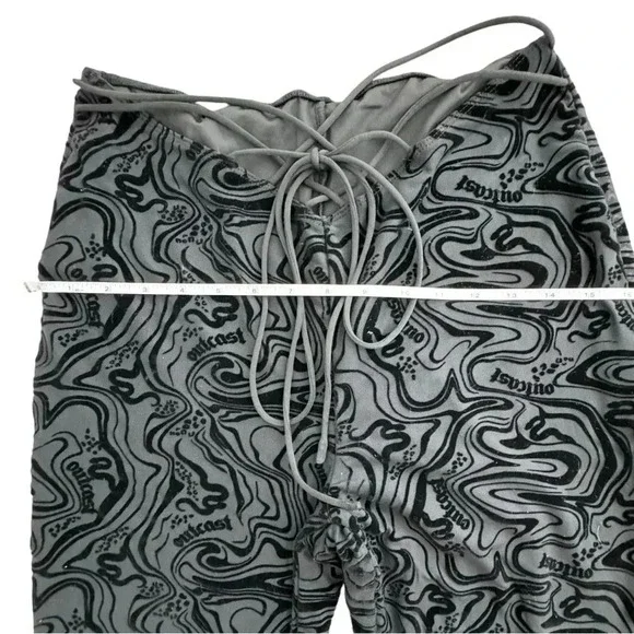 Outcast ASTRID PANT Velvet BLACK Fitted Flare, Size Large stretchy festival - Picture 12 of 13